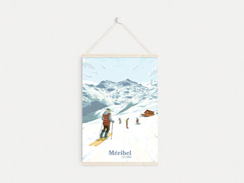 Meribel Ski Resort France Travel Poster Art Print, 6 of 8