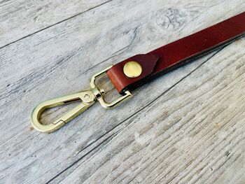 Personalised Brown Leather Lanyard, ID Badge Lanyard, 8 of 10