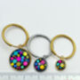 Disco Charm Hoop Earrings In Micro, Mini Or Small Size, thumbnail 3 of 11
