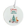 Personalised Merry Christmas Ceramic Ornament For Kids Toddler Baby, thumbnail 2 of 4