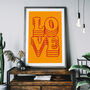 Layers Of Love Typographic Art Print, thumbnail 1 of 4