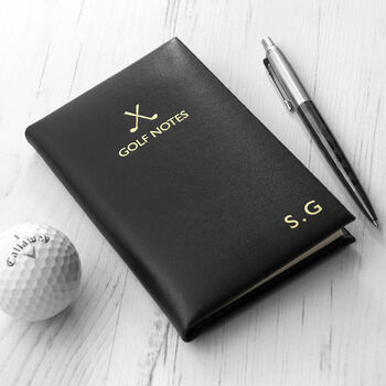 Personalised Leather Golf Notebook, 8 of 12