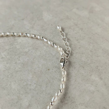 Lexi Beaded Seed Pearl Anklet, 3 of 3