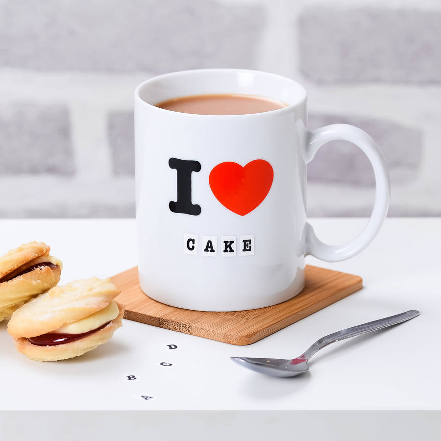 ceramic 'i love ' mug with stickers by letteroom