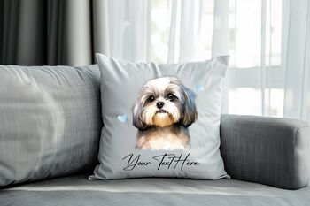 Personalised Shih Tzu Hearts Cushion Cover Gift, 2 of 2