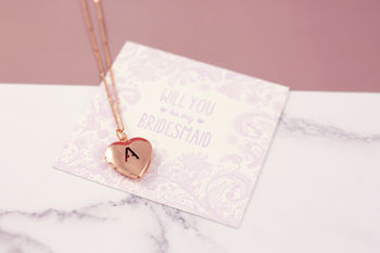 Personalised Heart Letter Locket Necklace, 5 of 9