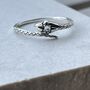 925 Sterling Silver Serpent Snake Moonstone Ring, thumbnail 3 of 10