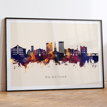 Maidstone Skyline Cityscape Art Print, 6 of 12