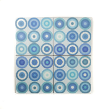 Turquoise Blue 'Circles' Tile, 8 of 11