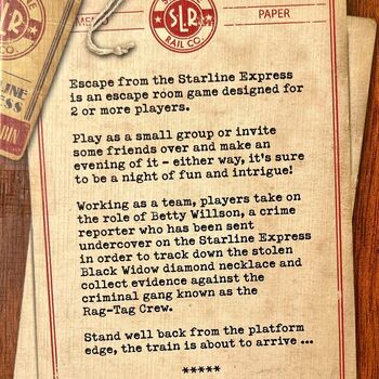 Escape Room Game: Escape From The Starline Express, 7 of 7
