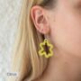 Statement Leather Wave Earrings, thumbnail 3 of 10