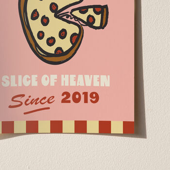 Personalised Dad's Pizza Illustrated Giclee Print, 2 of 6