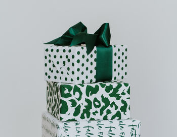 Green Polka Spotty Luxury Wrapping Paper, 4 of 6