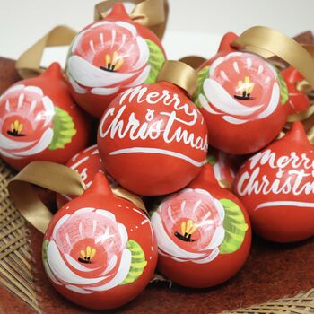 Canal Rose Baubles Handpainted And Personalised, 2 of 12
