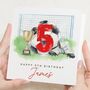 5th Birthday Football Themed Card For Son, thumbnail 1 of 7