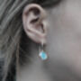 Sterling Silver Sea Agate Earrings, thumbnail 3 of 4