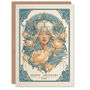 Tarot Goddess Floral Art Nouveau Mother's Day Card, thumbnail 1 of 6