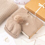 Luxury Grey Bobble Hat And Cardigan Baby Gift Box, thumbnail 4 of 10