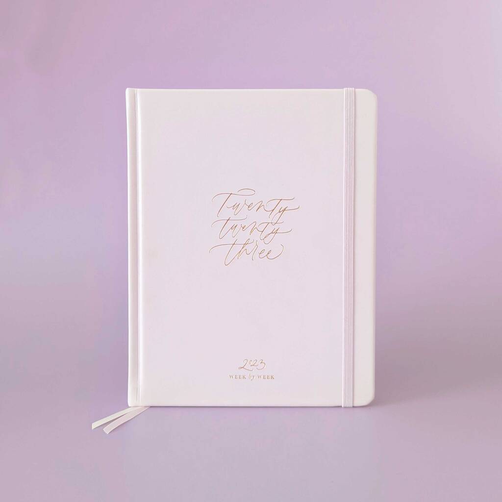 2023 Weekly Planner Lilac Vegan Leather, 1 of 12