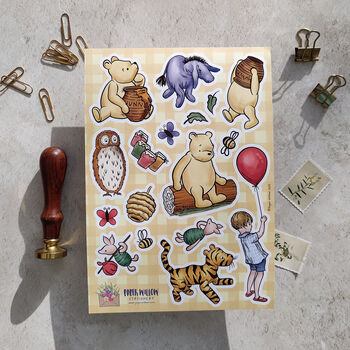 Winnie The Pooh Vinyl Sticker Sheet Set, 6 of 8