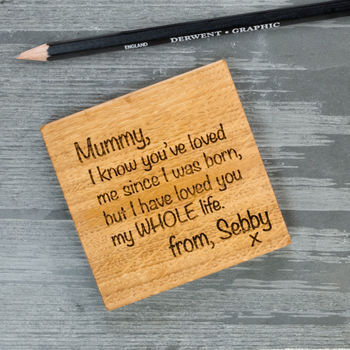 Personalised Letter To Mummy Or Nana Coaster, 6 of 8