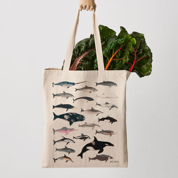 Whales And Dolphins Canvas Tote Bag, 2 of 3