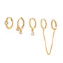 Anna Gold Crystal Huggie Earring Stacker Set, thumbnail 1 of 2