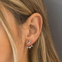 Moon And Star Cuff Earrings, thumbnail 2 of 3
