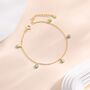 Delicate Aqua Green Opal Charm Bracelet, thumbnail 2 of 12