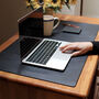 Recycled Bonded Leather Engraved Desk Mat, thumbnail 3 of 5