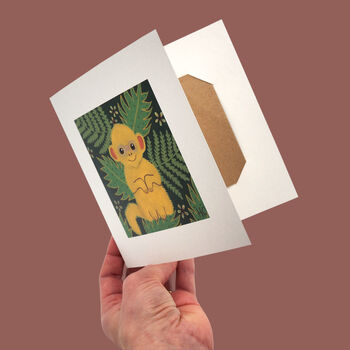 Reusable Eco Friendly Monkey Children's Card Blank Inside Or Optional Handwritten Message, 2 of 11