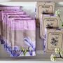 Beige/Pink Botanical Bellflower Print Tea Towel, thumbnail 5 of 6