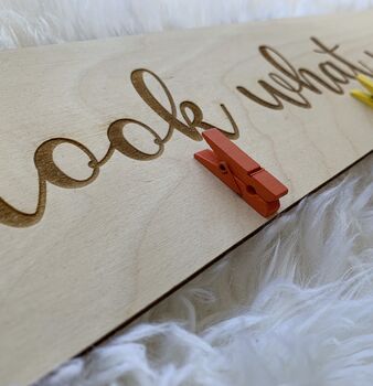 'Look What I Made' Wooden Artwork Holder, 2 of 2