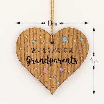 You're Going To Be Grandparents Hanging Wood Heart, 3 of 3