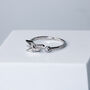 Sterling Silver Origami Crane Adjustable Ring, thumbnail 2 of 4