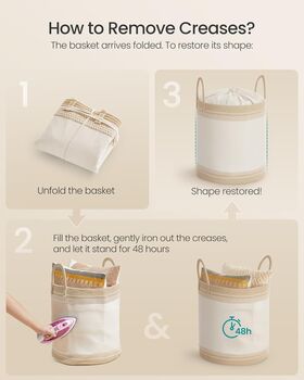 Cotton Rope Laundry Basket Storage Hamper, 5 of 6