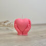 Pink Heart Shape Valentine's Scented Candle Gift, thumbnail 2 of 9