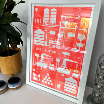 Fluorescent Orange Whisky Infographic Print, 3 of 6