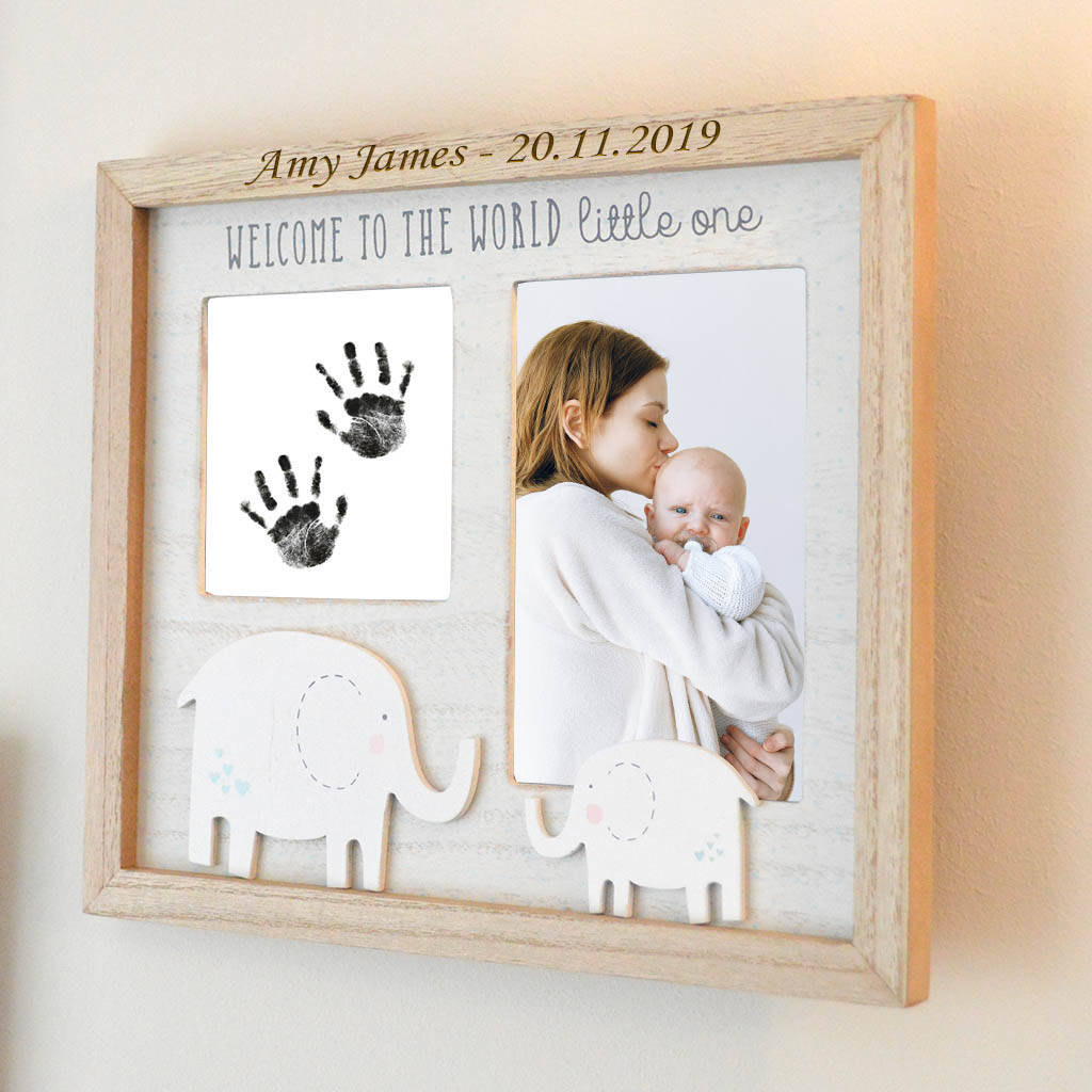 Baby's First Photo Frame With Elephant Design By