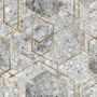 Granite Hexagon Kitchen Backsplash Designer Wallpaper, thumbnail 3 of 4