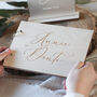Personalised Script Names Wooden Wedding Guestbook, thumbnail 1 of 6
