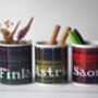 Personalised Tartan Ceramic Storage Pot, thumbnail 2 of 3
