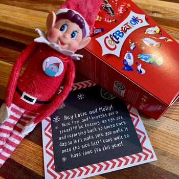 Elf Antics Personalised Countdown Cards For Advent, 2 of 9