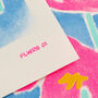 Flwrs 01 Abstract Floral Risograph Print, thumbnail 4 of 4