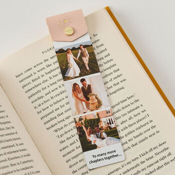 Personalised Metal And Leather Photo Bookmark, 3 of 4