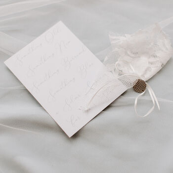 Vintage Embroidered Cotton Lace Garter, 8 of 9