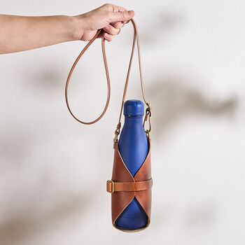 Personalised Leather Water Bottle Holder, 10 of 12