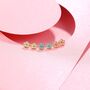 Pink Opal Flower Stud Earrings Sterling Silver, thumbnail 7 of 12