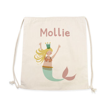Personalised Mermaid Cotton Nursery Bag, 6 of 6