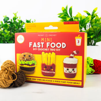Mini Fast Food Diy Crochet Kit, 3 of 5